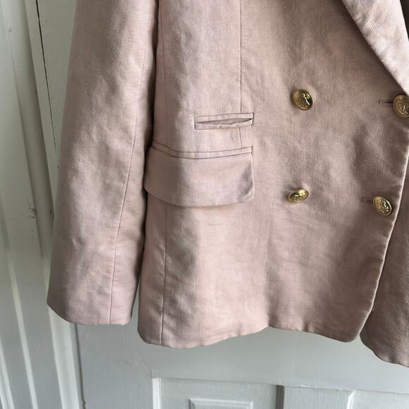 J. Crew Bristol Blazer in Stretch Linen Blend Pale Pink - Picture 5 of 10